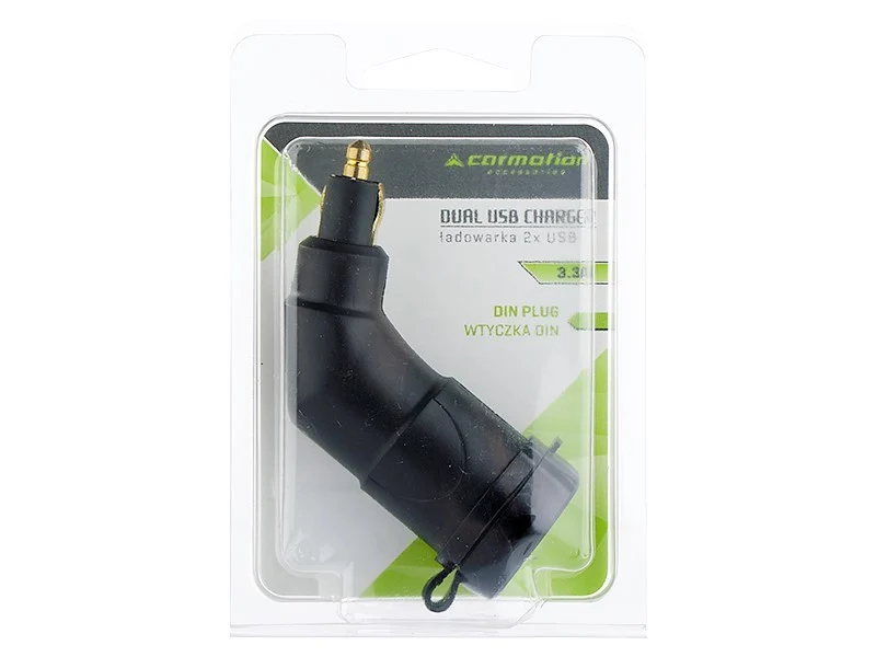 Töltő 2x USB 3.3A DIN dugóval