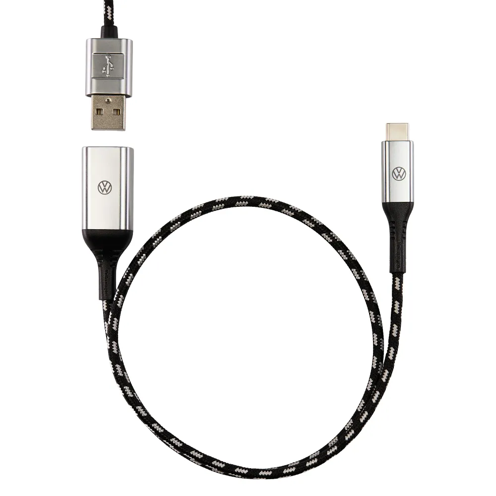VW USB- USB-C csatlakozókábel Premium, adapter, 50cm hosszú, 000051446CE