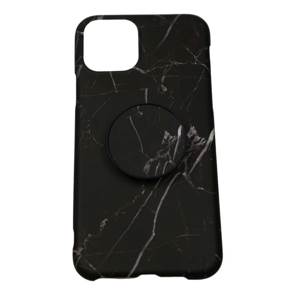 Védőtok Apple iPhone SE 2020 Soft IMD TPU Márvány Fekete Tartóval