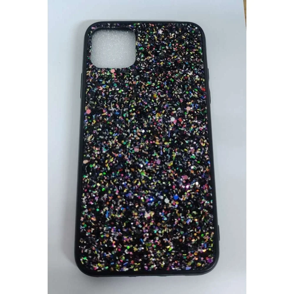 Védőtok Apple iPhone 11 Pro Max Sparkling Glitter TPU Fekete