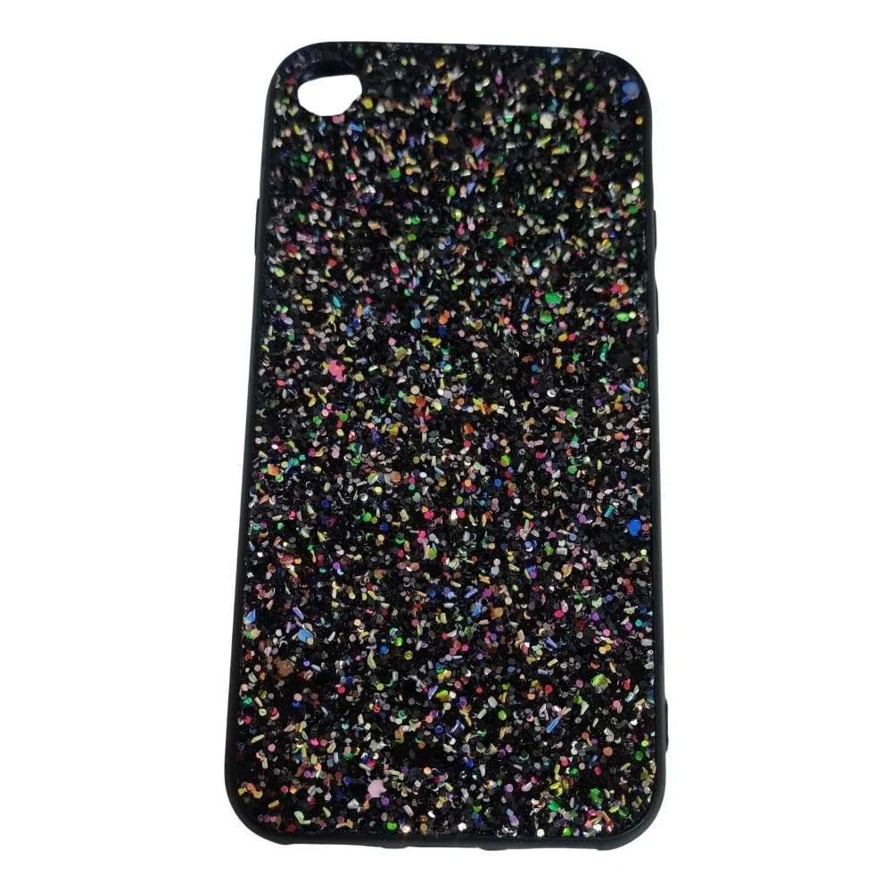 Védőtok Apple iPhone 7 Sparkling Glitter TPU fekete
