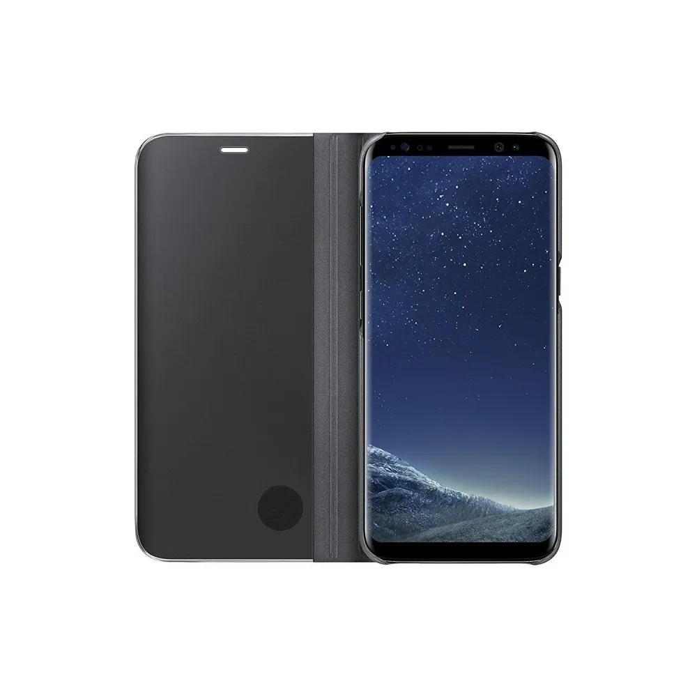 Védőtok Samsung Galaxy S8 Plus, Flip Cover, tükrös, fekete