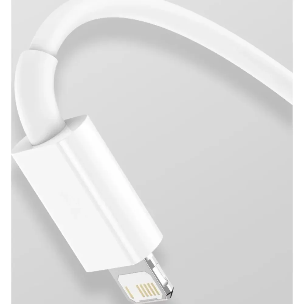 Vivimall SX - 21 3in1 USB kábel, USB - micro USB/USB-C/iPhone kompatibilis, 3A, 1.2m (fehér)