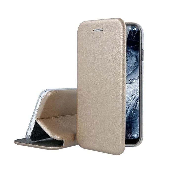 Vivimall védőtok Apple iPhone 13-mal kompatibilis, mágneses könyvtok, arany