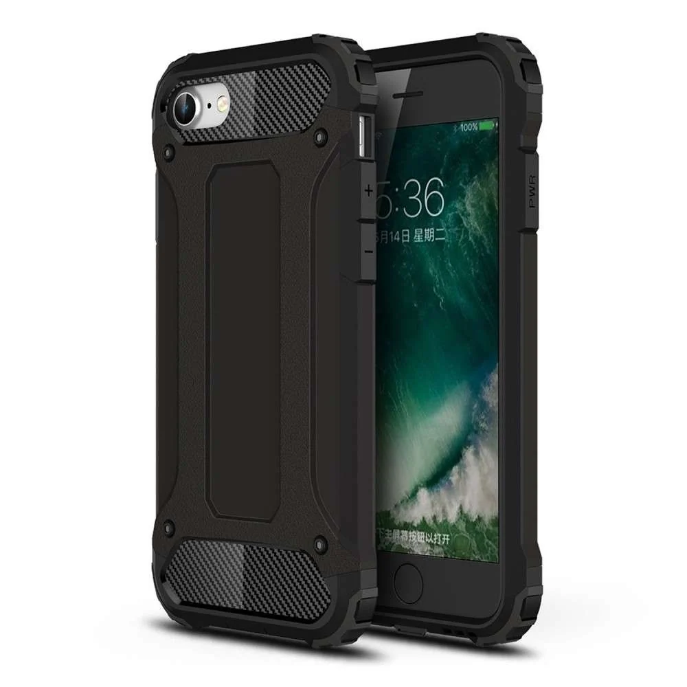Vivimall védőtok Apple iPhone 7/8/SE 2020 Defender Model 1, fekete
