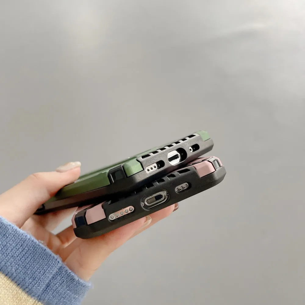 Vivimall védőtok Apple iPhone 13 Mini Defender Sergeant Brave kitámasztóval, zöld