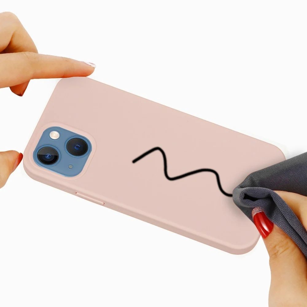 Vivimall védőtok Apple iPhone 13 Mini Liquid Silicone rózsaszín