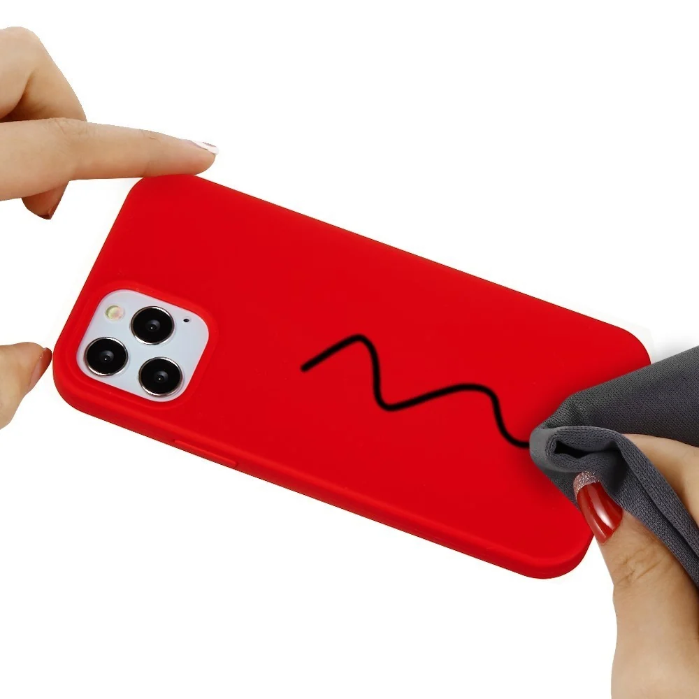 Vivimall védőtok Apple iPhone 13 Mini Liquid Silicone kompatibilis, piros