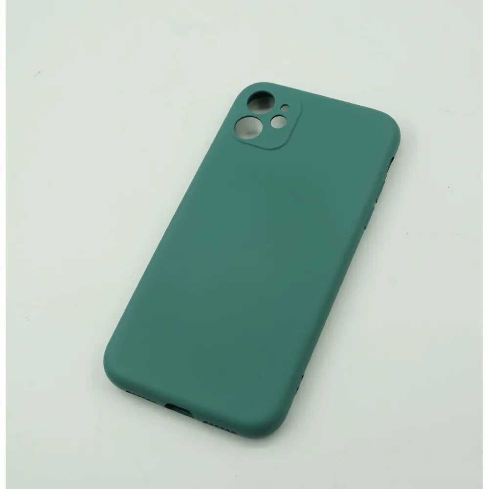 Vivimall védőtok Apple iPhone 12 Mini Liquid Silicone Case kompatibilis, zöld