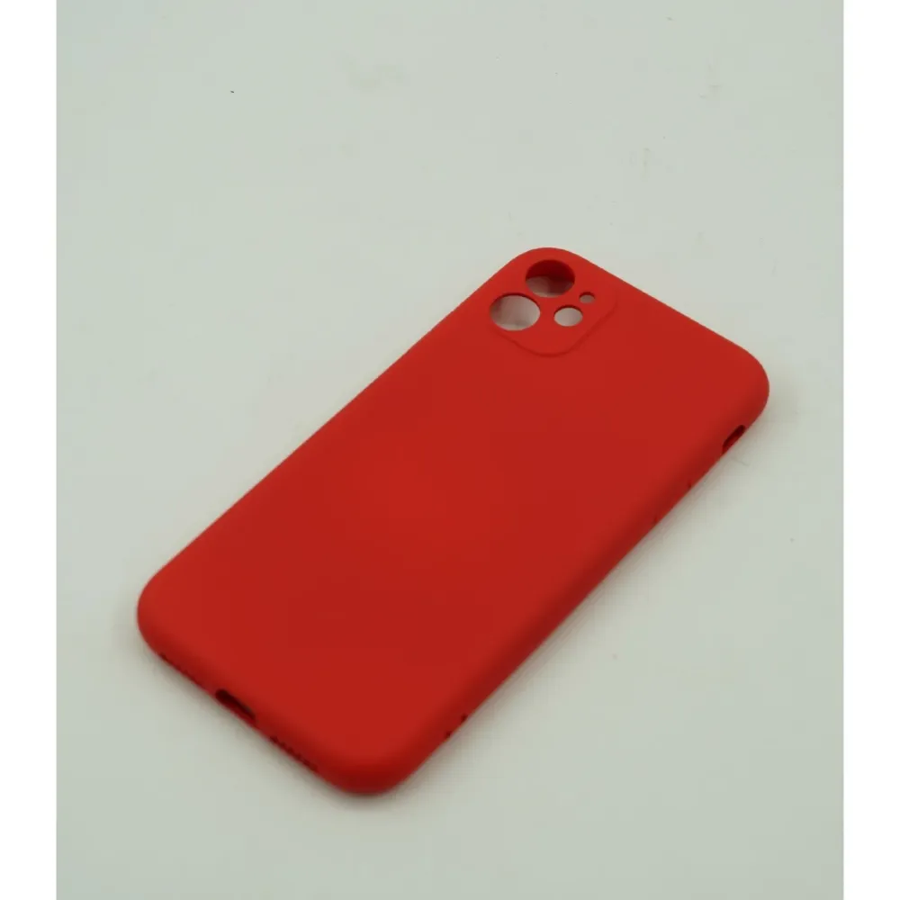 Vivimall védőtok Apple iPhone 12 Mini Liquid Silicone Case, piros színben
