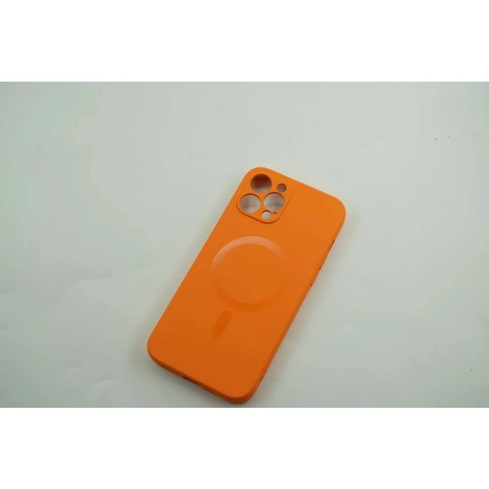 Vivimall védőtok Apple iPhone 12 Mini Mag Safe Silicone, narancssárga színben