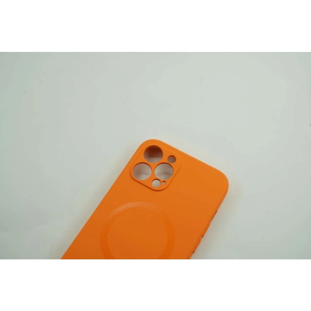 Vivimall védőtok Apple iPhone 12 Mini Mag Safe Silicone, narancssárga színben
