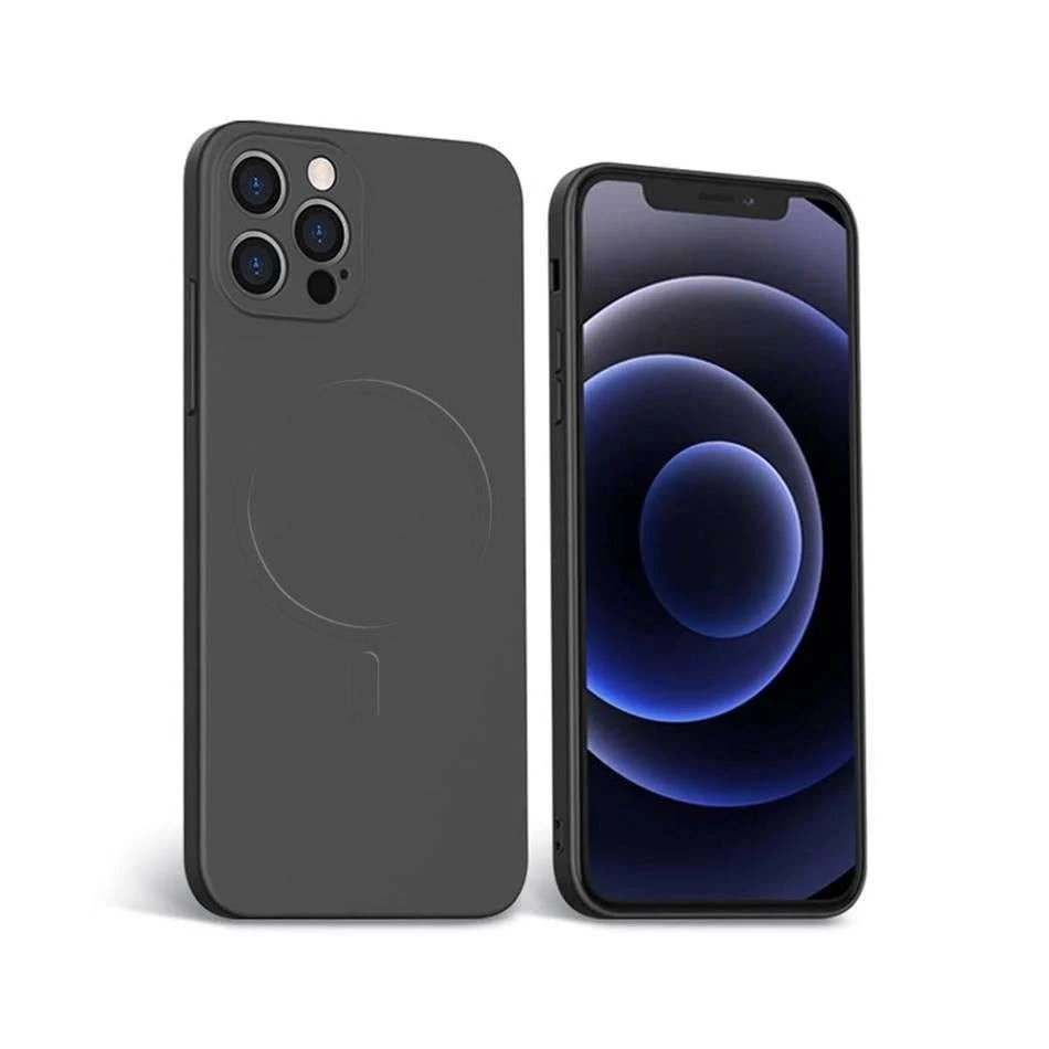 Vivimall védőtok Apple iPhone 12 Mini Mag Safe Silicone, fekete színben