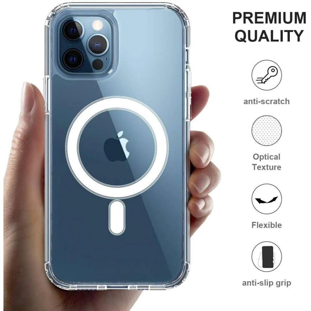 Vivimall védőtok Apple iPhone 12 Mini Mag Safe Silicone Transparent kompatibilis