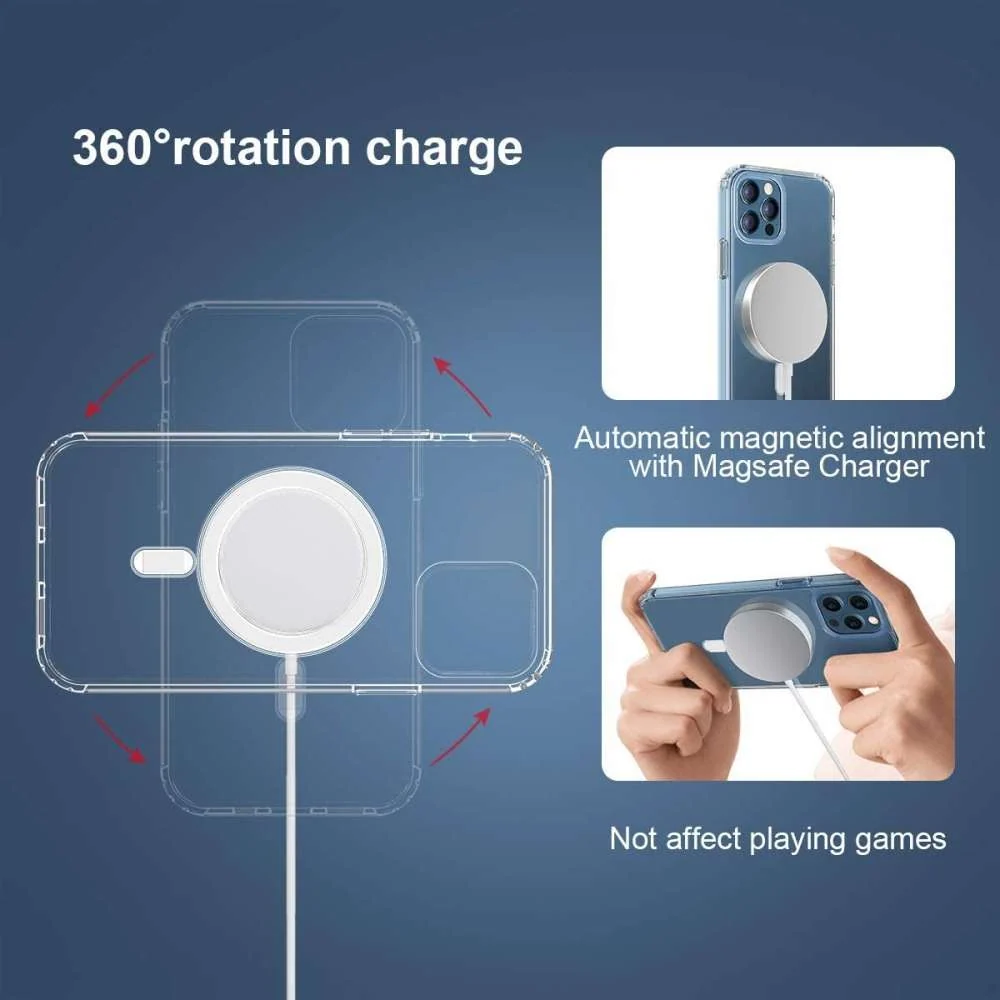 Vivimall védőtok Apple iPhone 12 Mini Mag Safe Silicone Transparent kompatibilis