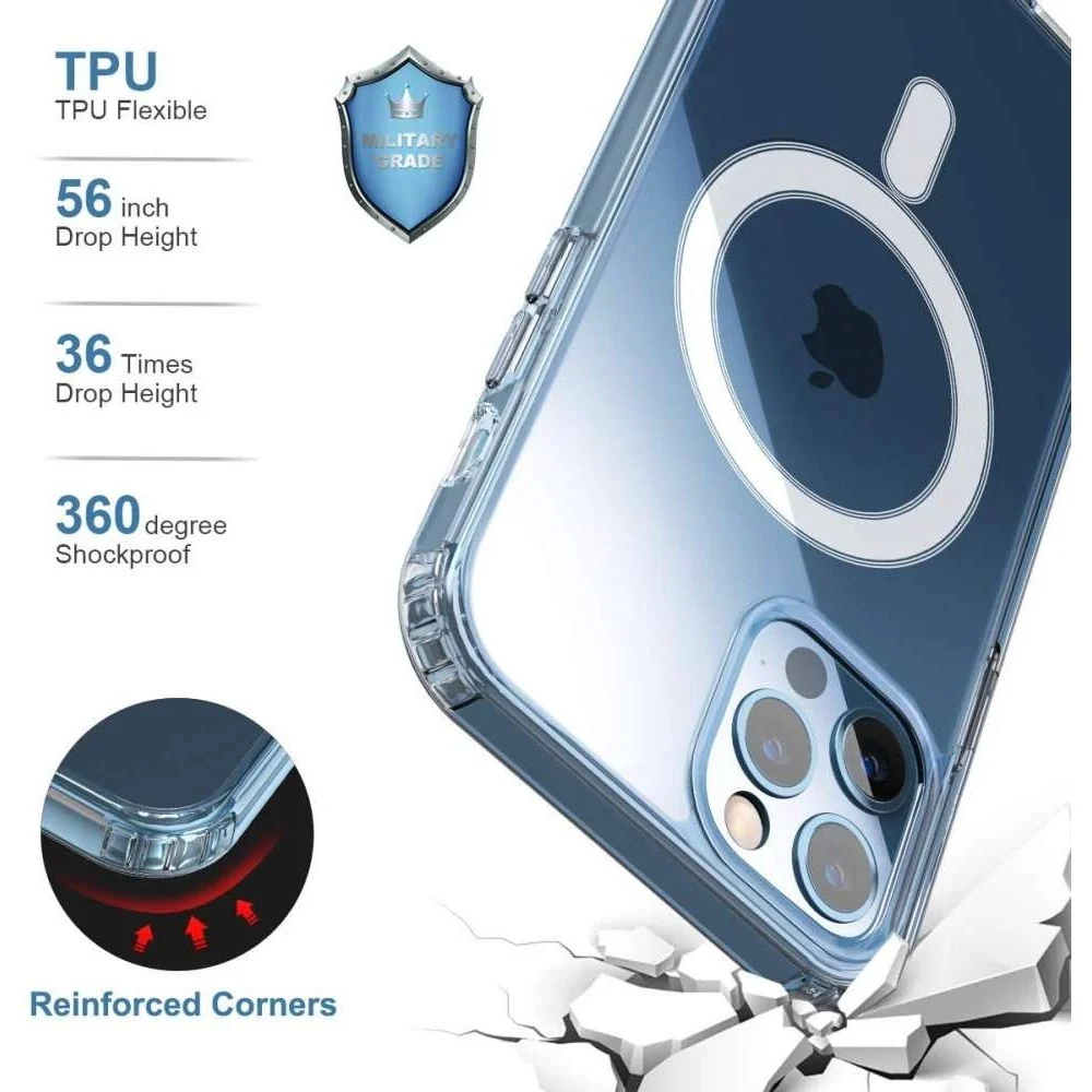 Vivimall védőtok Apple iPhone 12 Mini Mag Safe Silicone Transparent kompatibilis