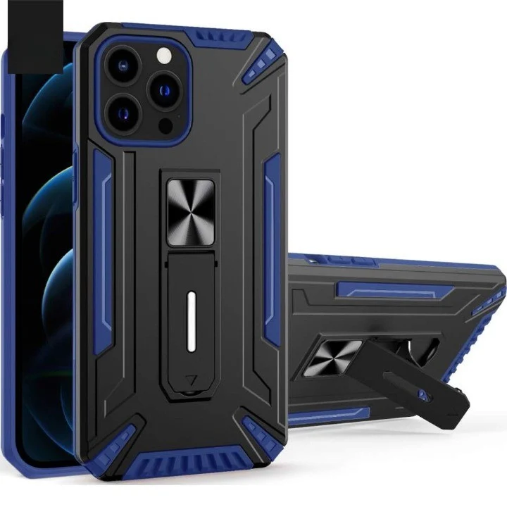 Vivimall védőtok Apple iPhone 13 Pro Defender Sergeant Brave, támasztékkal, kék