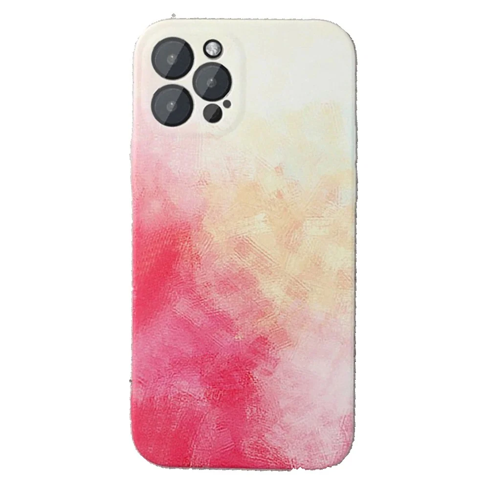 Vivimall védőtok Apple iPhone 12 Pro kompatibilis, TPU Ombre, rózsaszín/sárga