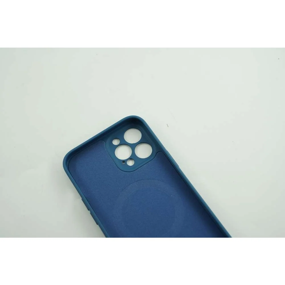 Vivimall védőtok Apple iPhone 12 Pro Mag Safe Silicone, sötétkék színben