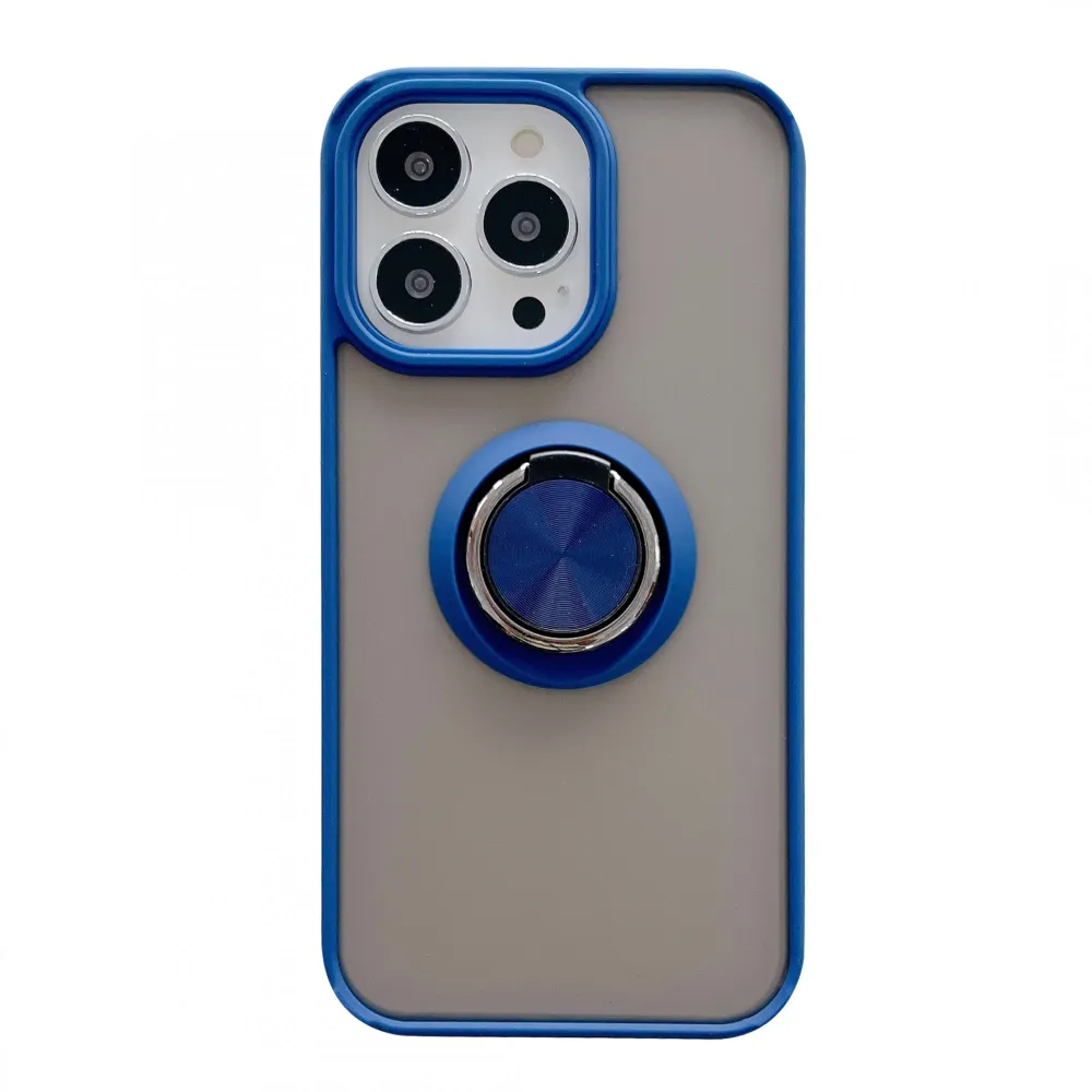 Vivimall védőtok Apple iPhone 13 Pro Max telefonhoz, Defender gyűrűvel, kék