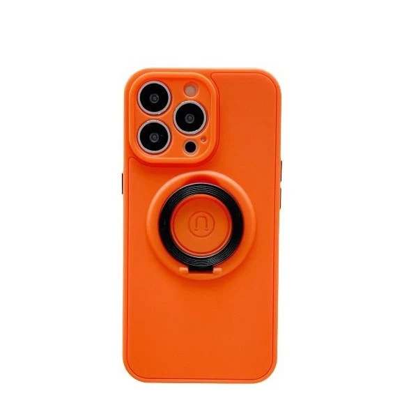 Vivimall védőtok Apple iPhone 13 Pro Max kompatibilis, Mag Safe szilikon, narancssárga