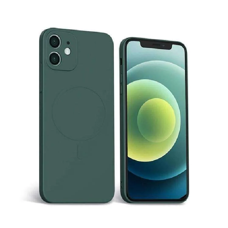 Vivimall védőtok Apple iPhone 12 Pro Max Mag Safe szilikon, zöld