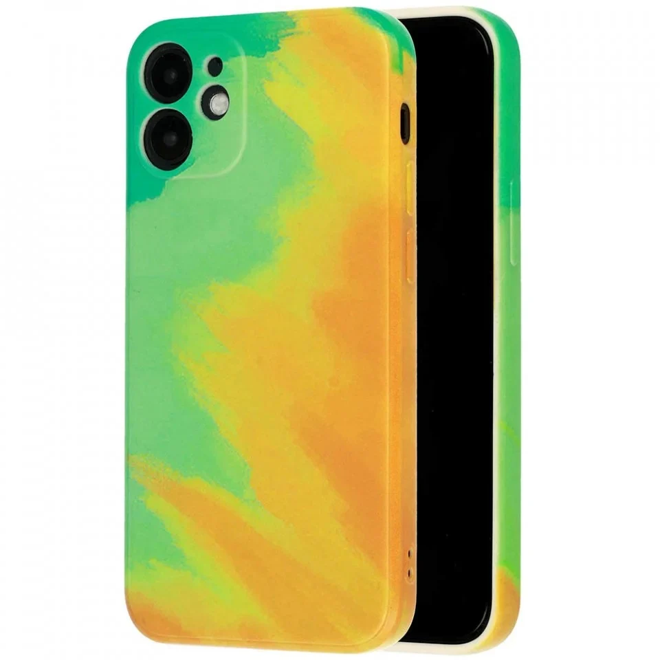 Vivimall védőtok Apple iPhone 11 Pro Tpu Ombre kompatibilis, zöld/narancs
