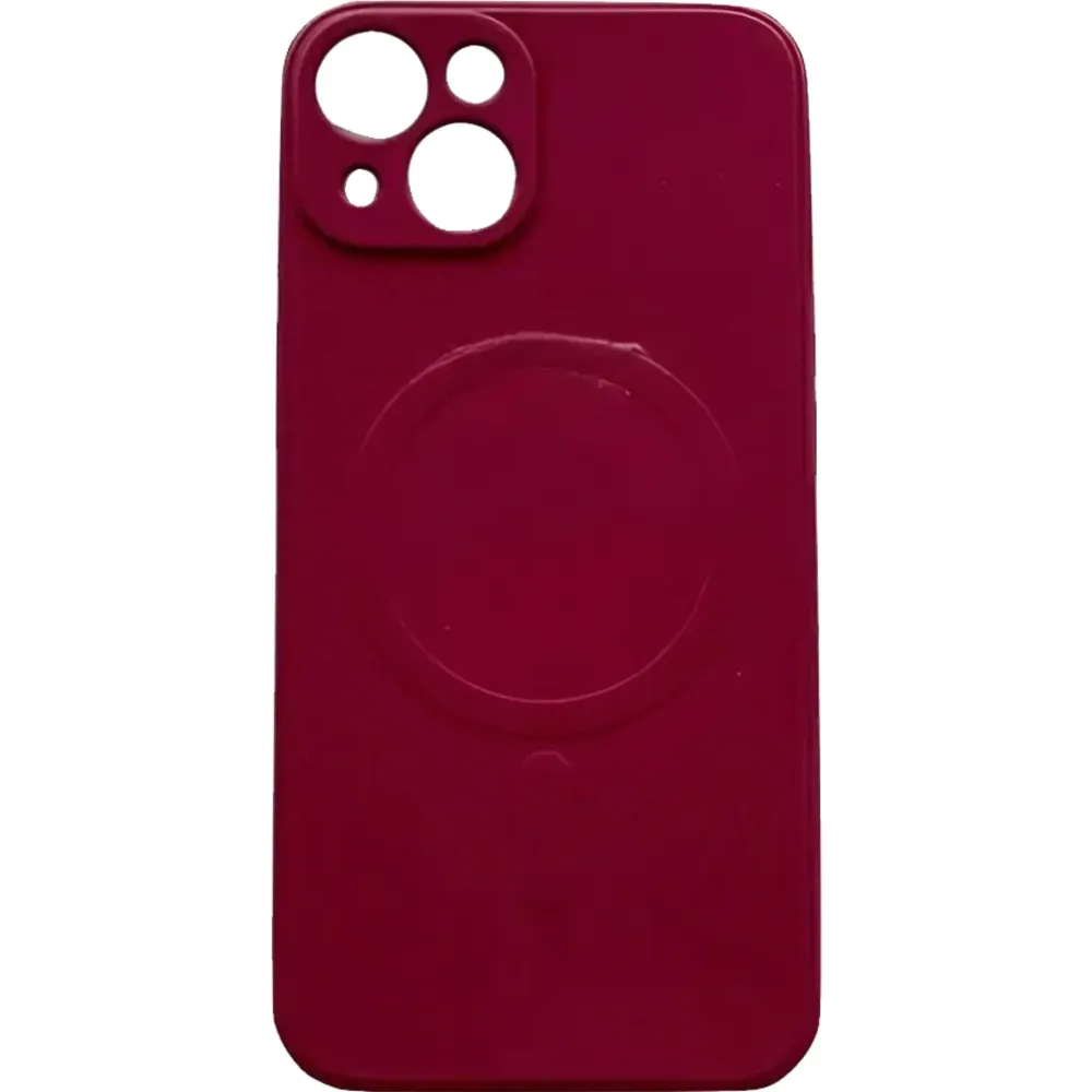 Vivimall védőtok iPhone 13 Pro (6.1) kompatibilis, Liquid MagSafe, gyűrű alakú, mágneses, bordó