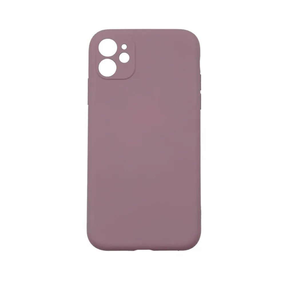 Vivimall védőtok, kompatibilis Apple iPhone 12 Liquid Silicone, lila