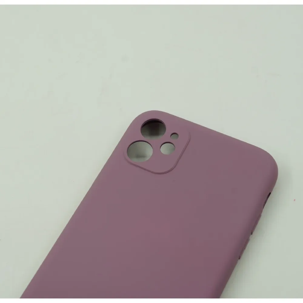 Vivimall védőtok, kompatibilis Apple iPhone 12 Liquid Silicone, lila