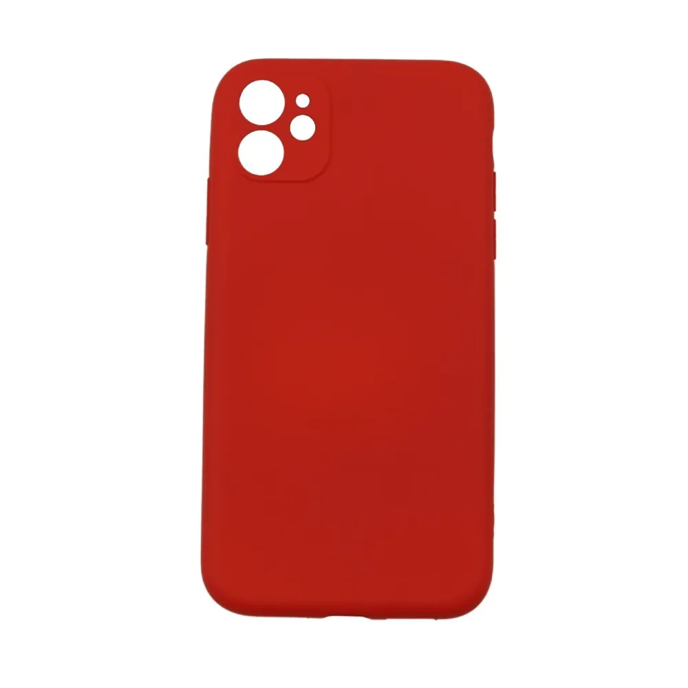 Vivimall védőtok kompatibilis Apple iPhone 12 Liquid Silicone Case, piros