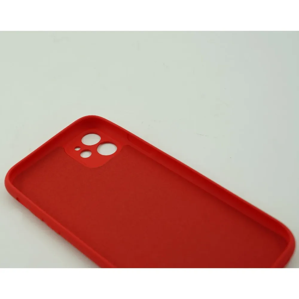 Vivimall védőtok kompatibilis Apple iPhone 12 Liquid Silicone Case, piros
