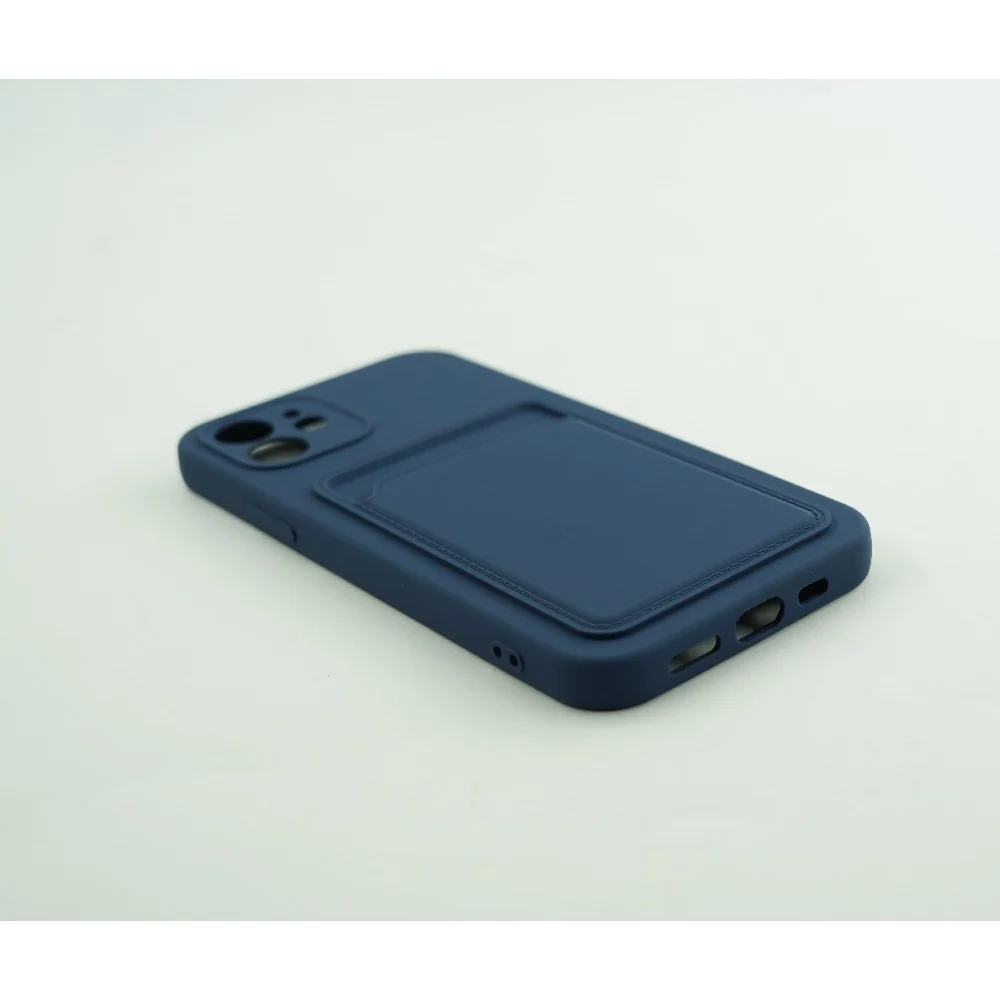 Vivimall védőtok kártyatartóval Apple iPhone 12 Mini, sötétkék