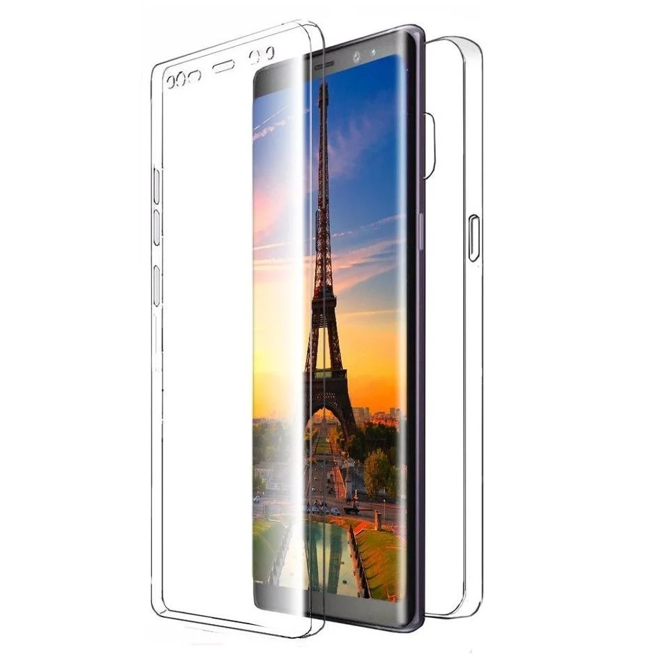 Vivimall® védőtok Samsung Note 8 Full Tpu 360 V2 átlátszó
