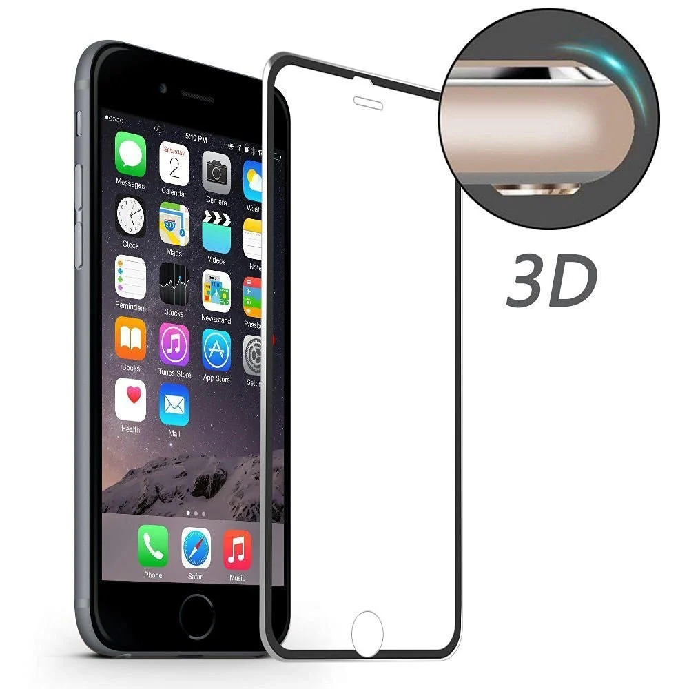 Vivimall® üvegfólia Apple iPhone 6-hoz, 111D, fekete