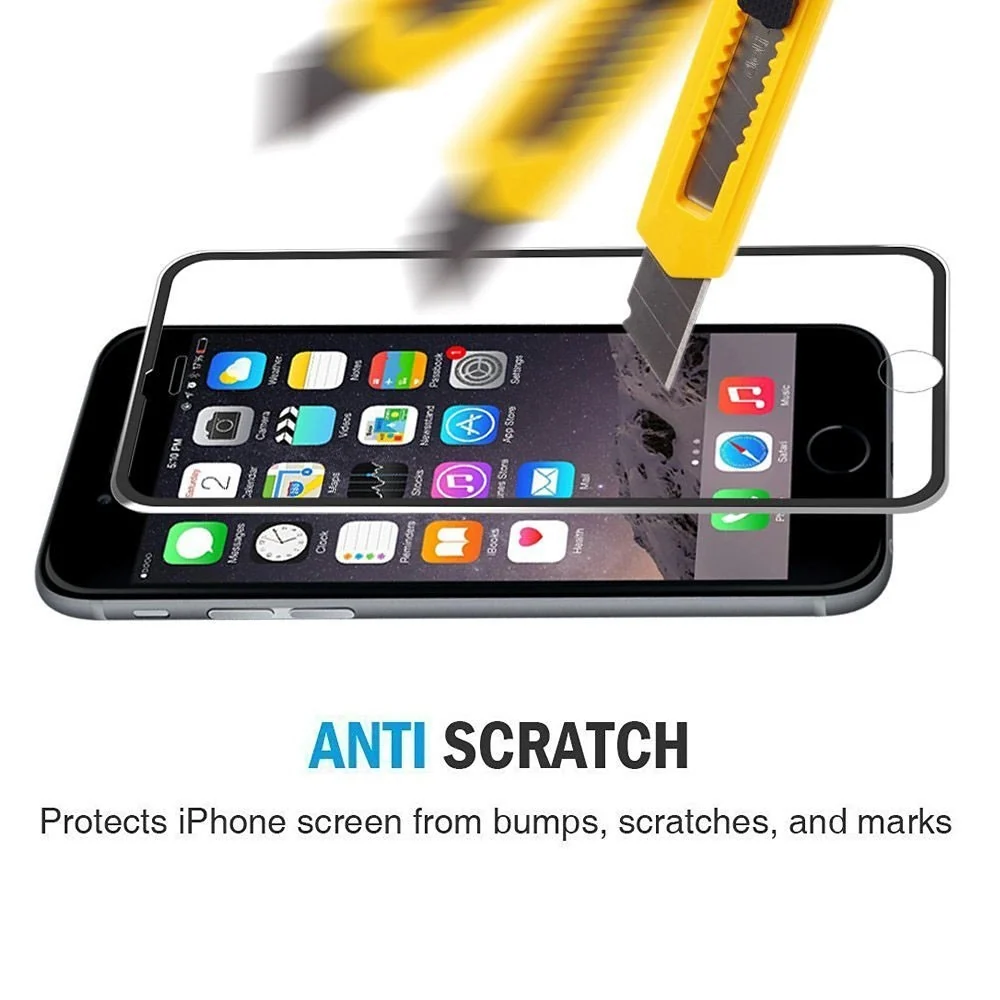 Vivimall® üvegfólia Apple iPhone 6-hoz, 111D, fekete