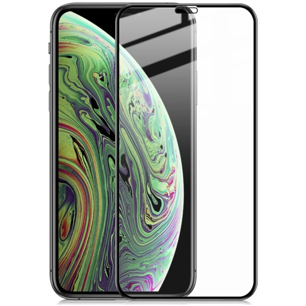 Vivimall® üvegfólia Apple iPhone X/XS 111D, fekete