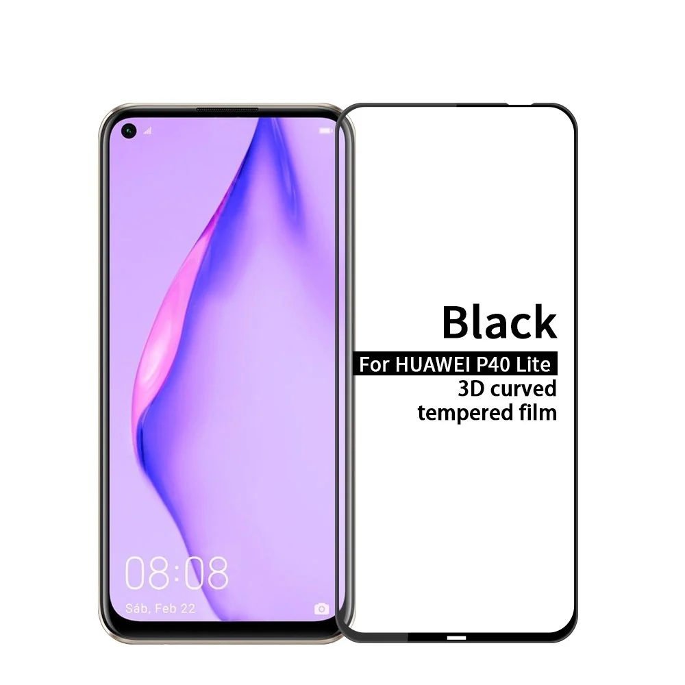 Vivimall® üvegfólia Huawei P40 Lite 111D, fekete