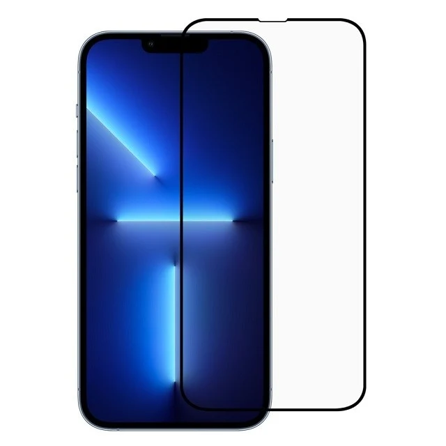 Vivimall® üvegfólia, kompatibilis Apple iPhone 14 / 13 / 13 Pro 111D fekete