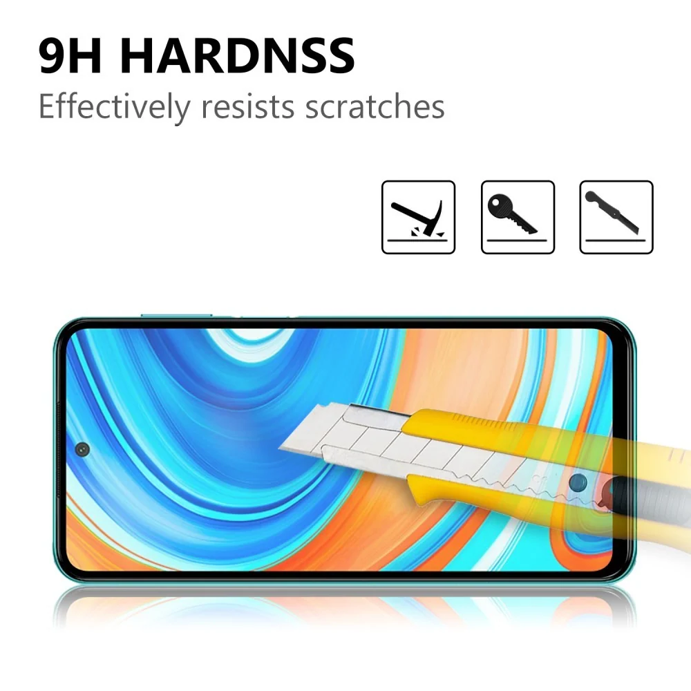 Vivimall® üvegfólia Xiaomi Redmi Note 9 Pro 111D-vel kompatibilis, fekete