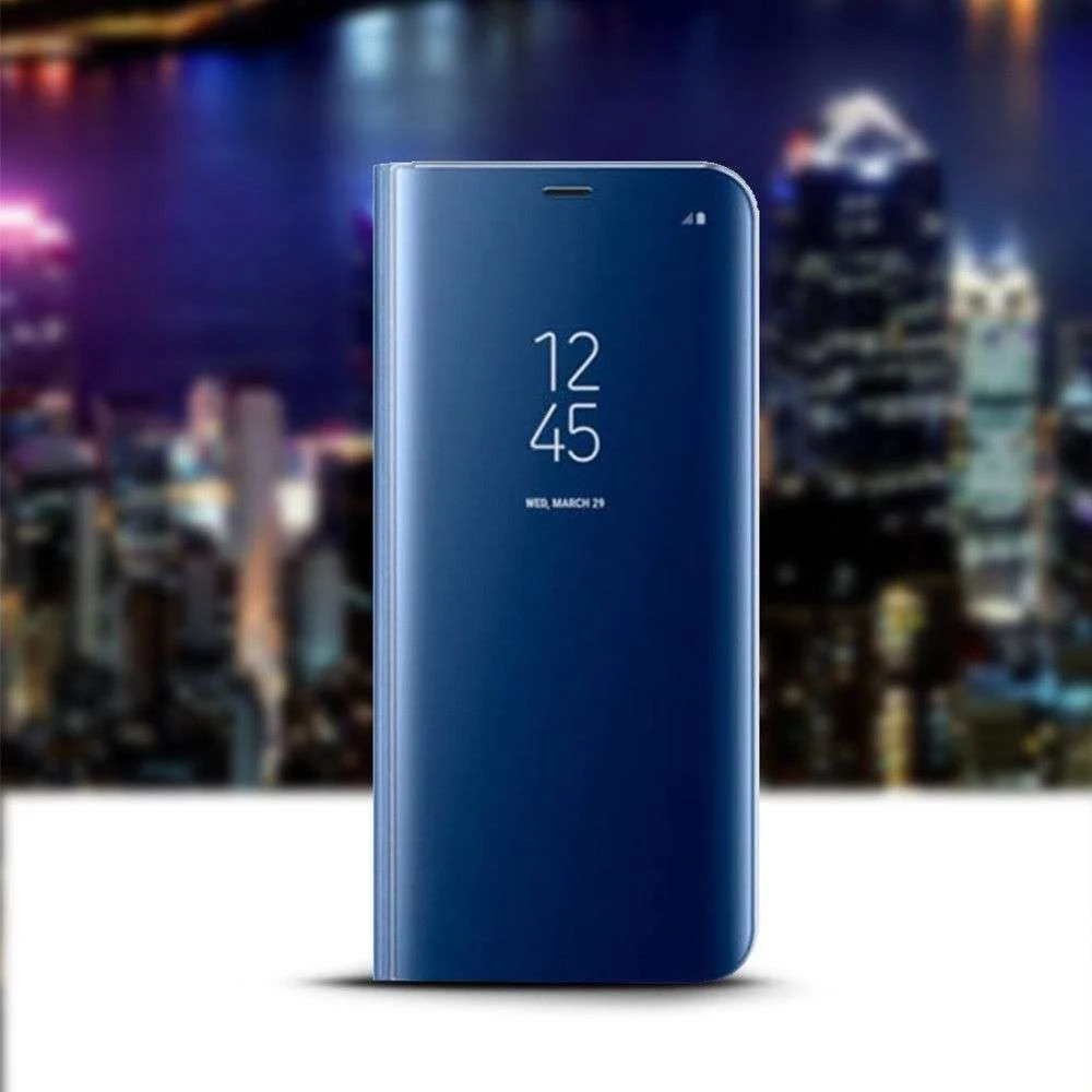 Xiaomi Redmi Note 9 Pro Flip Cover tükrös tok, kék