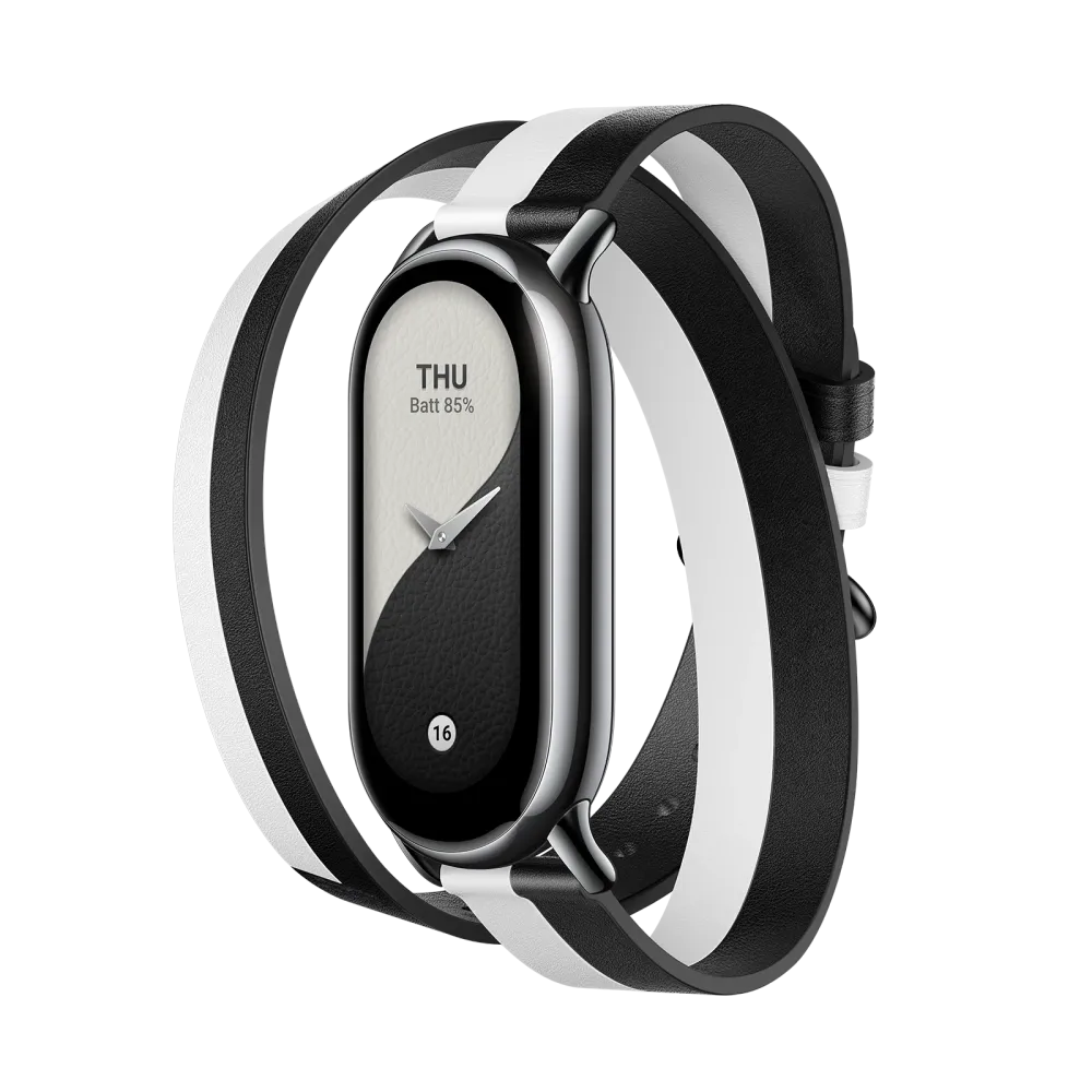 Xiaomi Smart Band 8 Double Wrap Strap Black And White