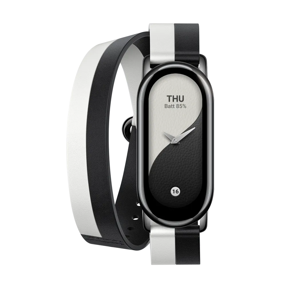 Xiaomi Smart Band 8 Double Wrap Strap Black And White