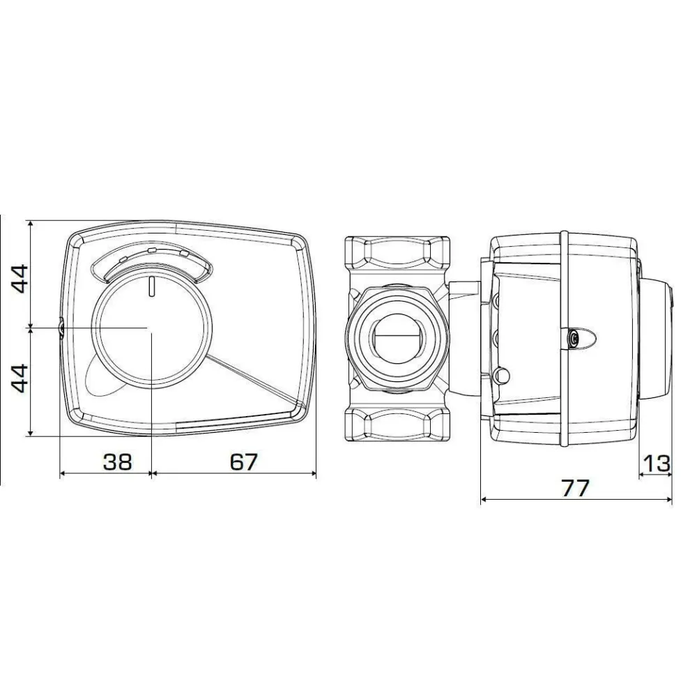 ESBE ARA659 motor proporcionális (0-10V) 24V 6NM 45/120s (12520200)