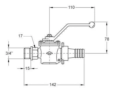 Mofém kazántöltő 3/4" 113-0023-00