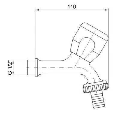 Mofém kerticsap 1/2" tömlővéges 162-0001-00