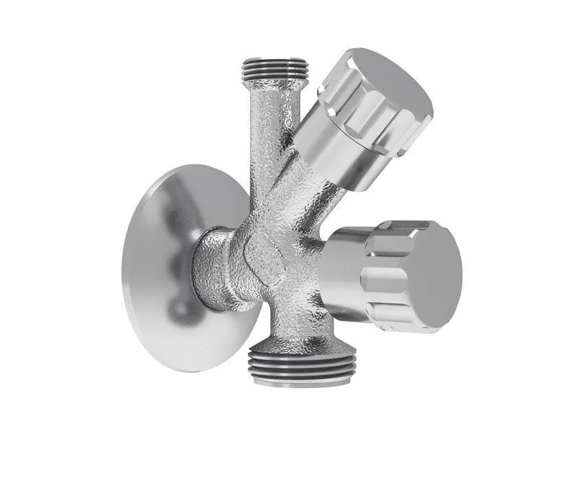 Mofém kombinált sarokszelep 1/2"-3/4"-3/8"