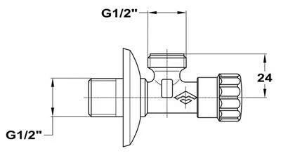 Mofém sarokszelep 1/2"-1/2" 163-0002-00