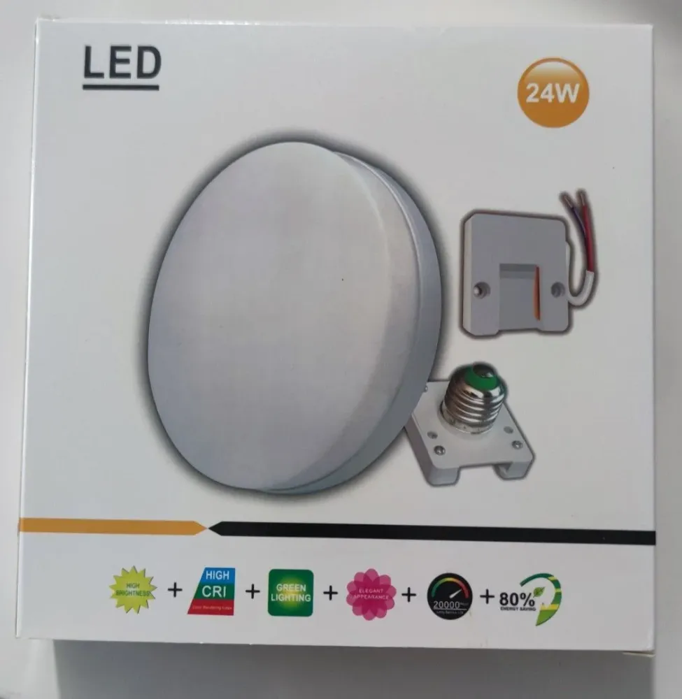 LED Mennyezeti Panel Lámpa 24W, E27 Kompatibilis, 17cm Átmérő