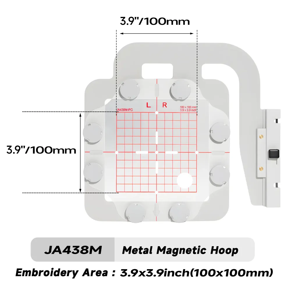 MaggieFrame mágneses hímzőkeret Janome MC 500E / 400E / 550E és Elna Expressive 830 / 830L gépekhez